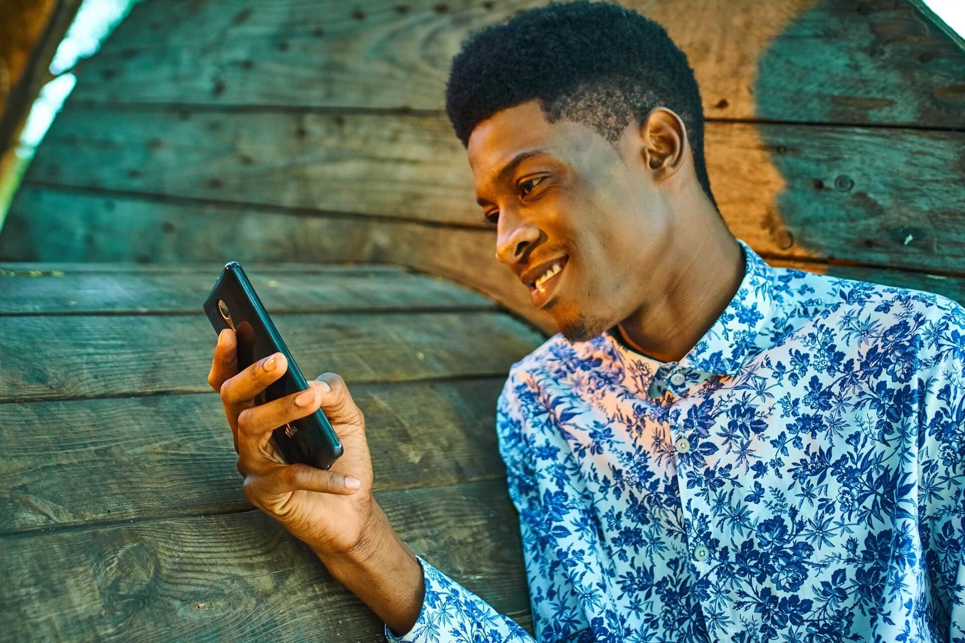 Male user using farmVest